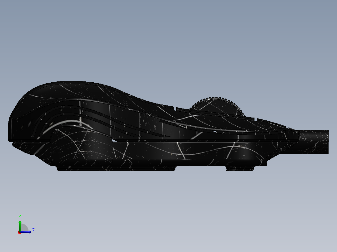 鼠标游戏模型左视图