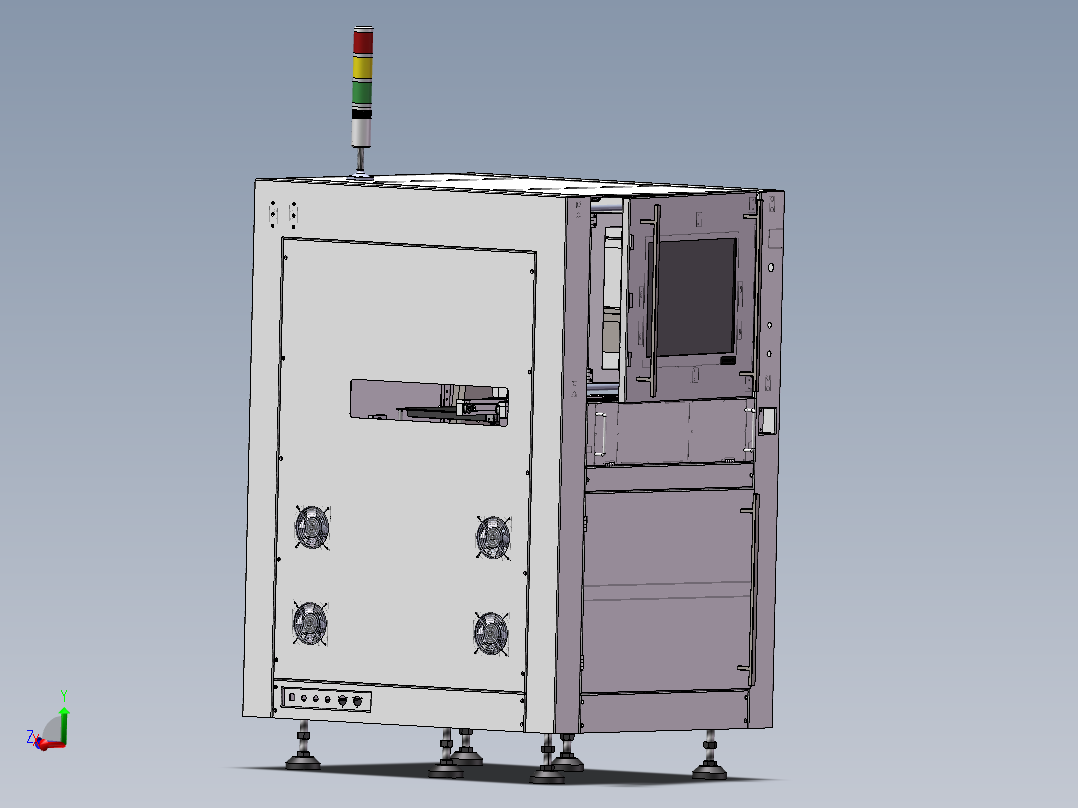 M型AOI设备 PCB外观检测 3D图纸机械素材3D图纸自动化机械素材