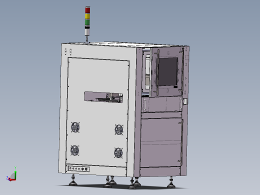M型AOI设备 PCB外观检测 3D图纸机械素材3D图纸自动化机械素材