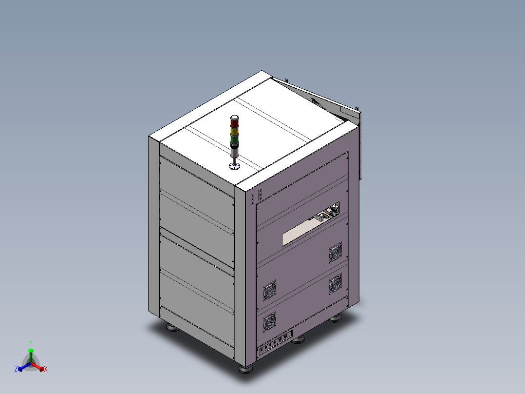 M型AOI设备 PCB外观检测 3D图纸机械素材3D图纸自动化机械素材正等轴测图