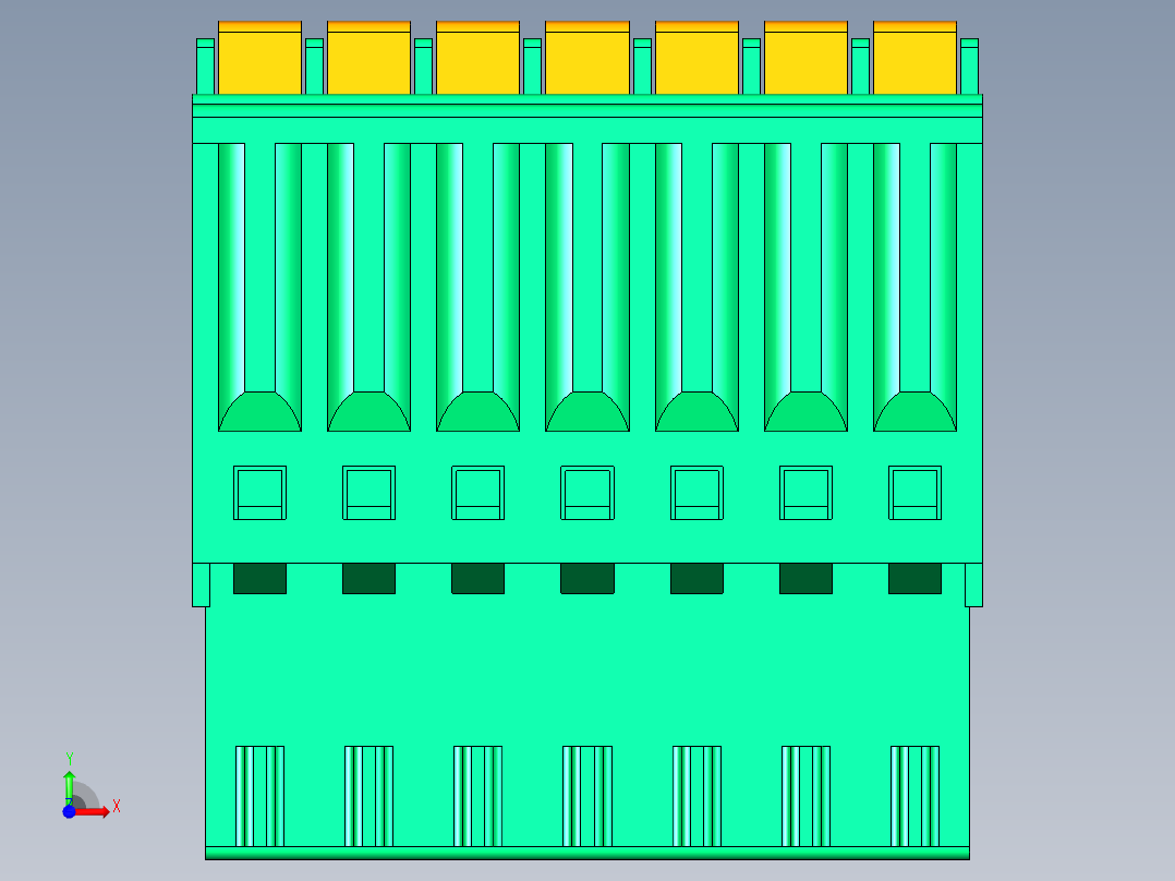 DEGSON 15EDG 系列 2.5mm 接线端子包-15EDGKD-2.5-07P-14-00AH前视图