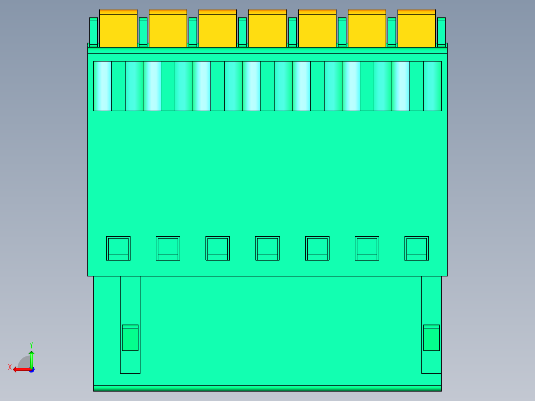 DEGSON 15EDG 系列 2.5mm 接线端子包-15EDGKD-2.5-07P-14-00AH后视图