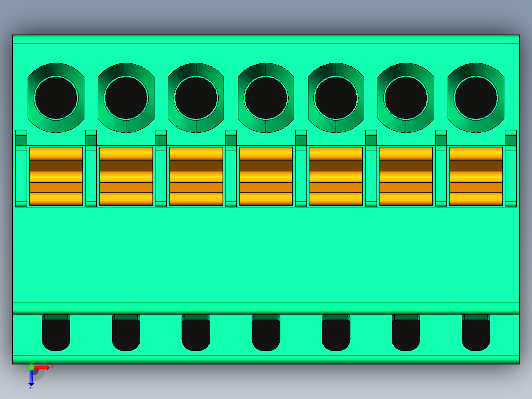 DEGSON 15EDG 系列 2.5mm 接线端子包-15EDGKD-2.5-07P-14-00AH俯视图