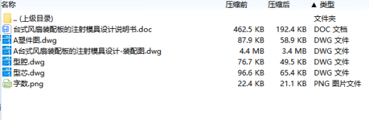 台式风扇装配板的注射模具设计-注塑模具含4张CAD图缩略图