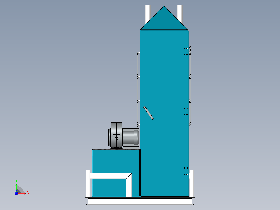 货架式散装物料烘干机bulk-material-dryer-SW-X_T-STP前视图