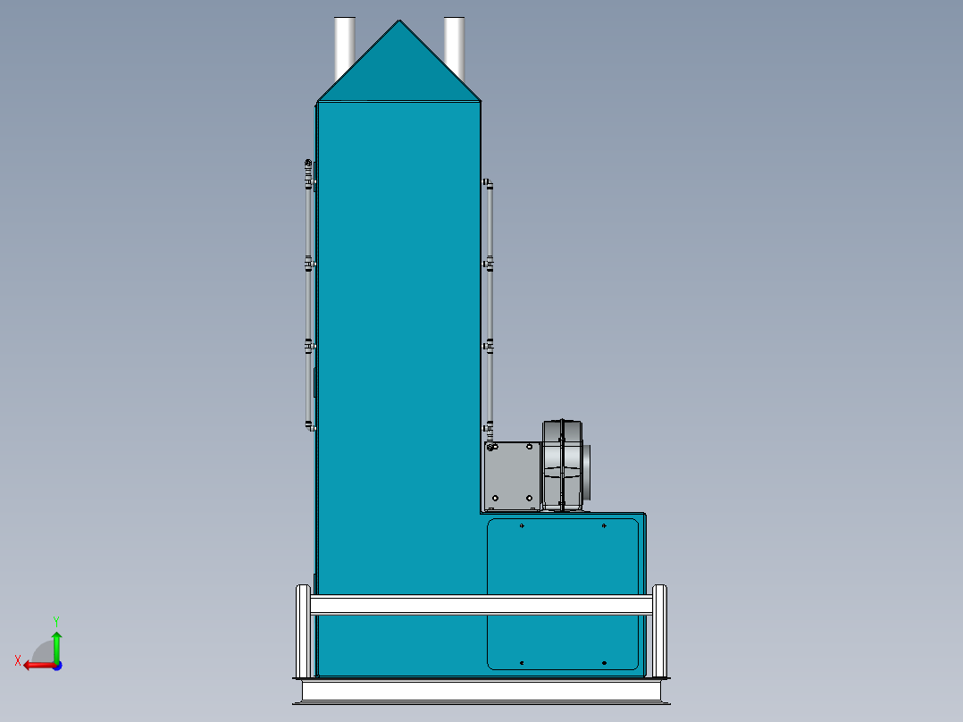 货架式散装物料烘干机bulk-material-dryer-SW-X_T-STP后视图
