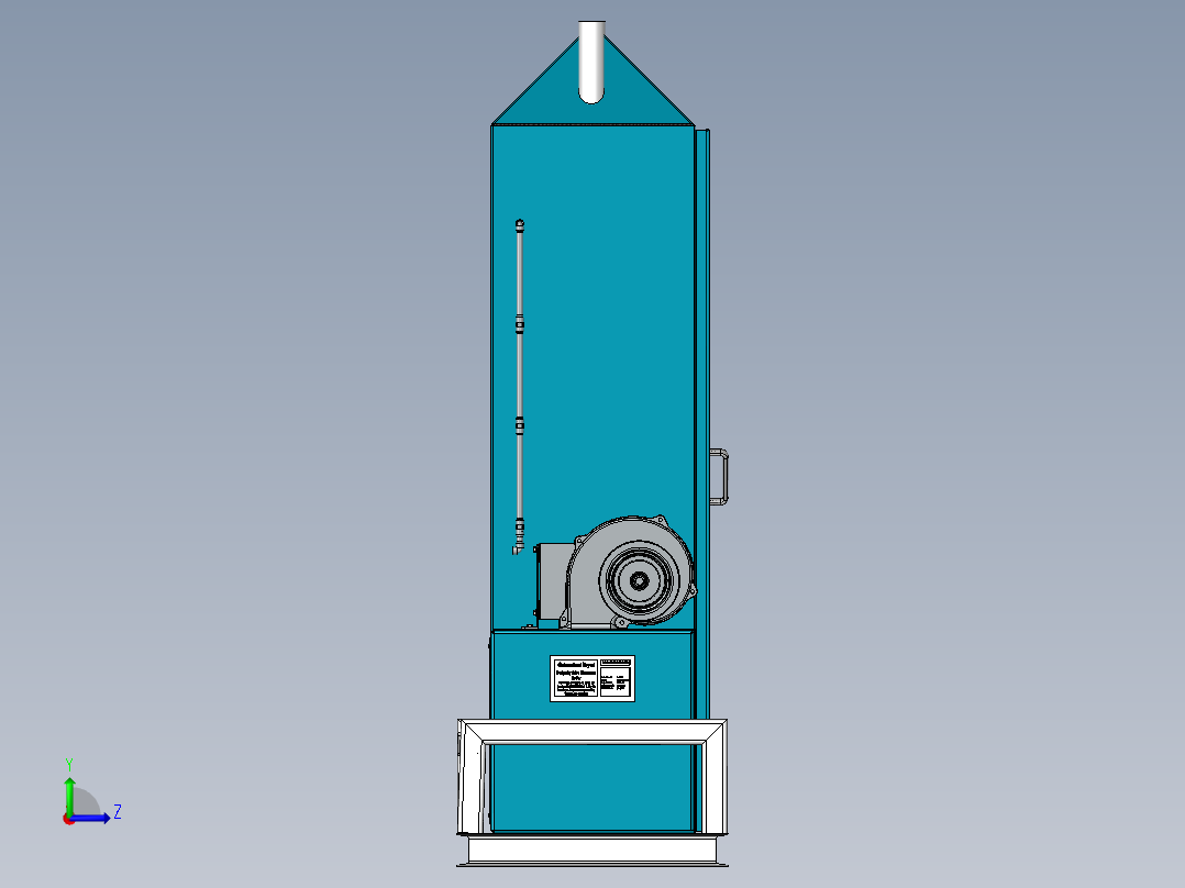货架式散装物料烘干机bulk-material-dryer-SW-X_T-STP左视图