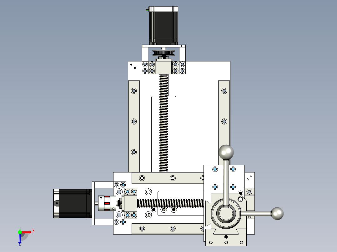 车床数控工作台附件3D数模图纸 STP格式俯视图