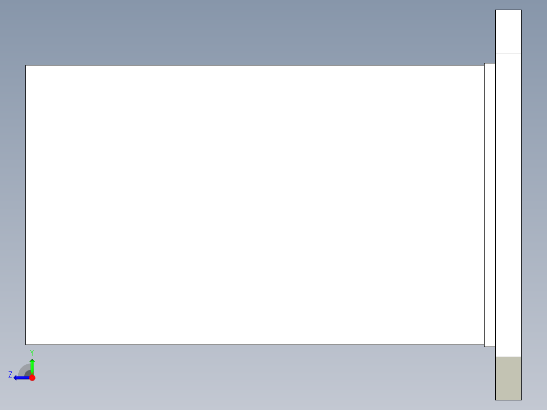 四面基座1910-3D多系列多零件图纸模型右视图