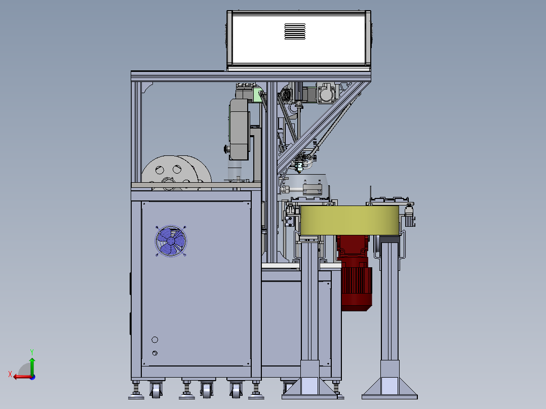 蜘蛛手泡棉贴装连线自动化sw18可编辑后视图