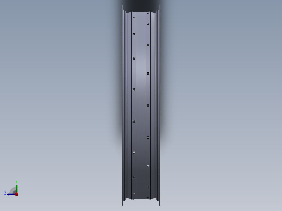 锂电自行车车20寸4.0胎车圈右视图