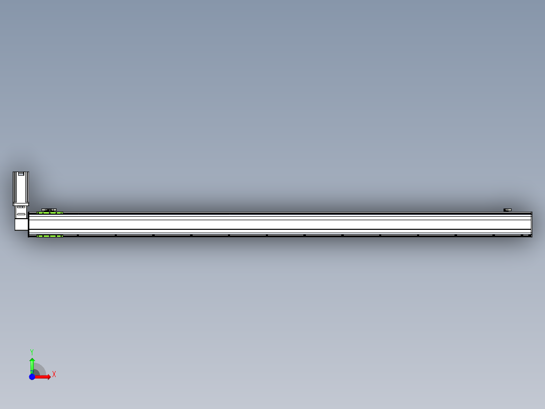 同步带滑台-半封闭B13-L90-S2400-R-Z86-D3前视图