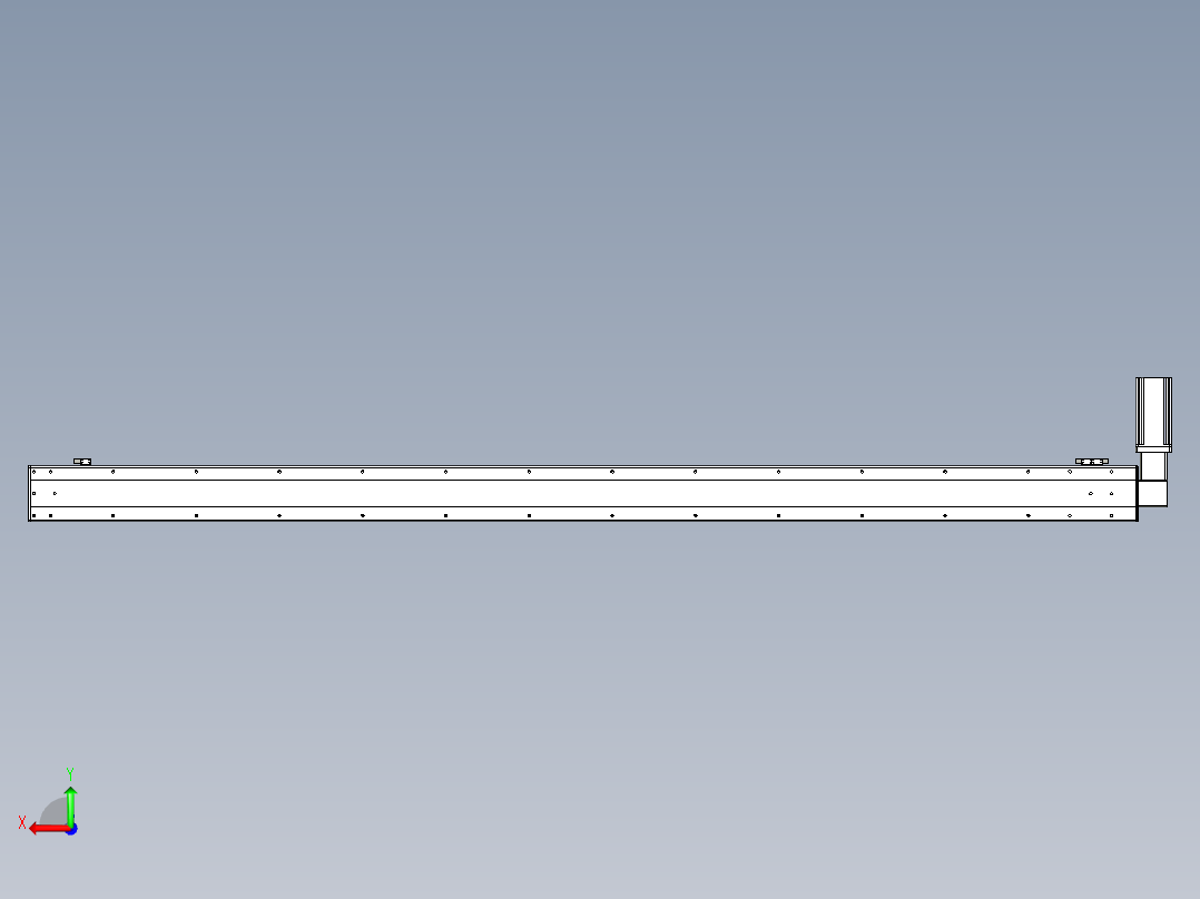同步带滑台-半封闭B13-L90-S2400-R-Z86-D3后视图