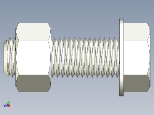 螺栓和六角螺母-1 - 8 UNC右视缩略图