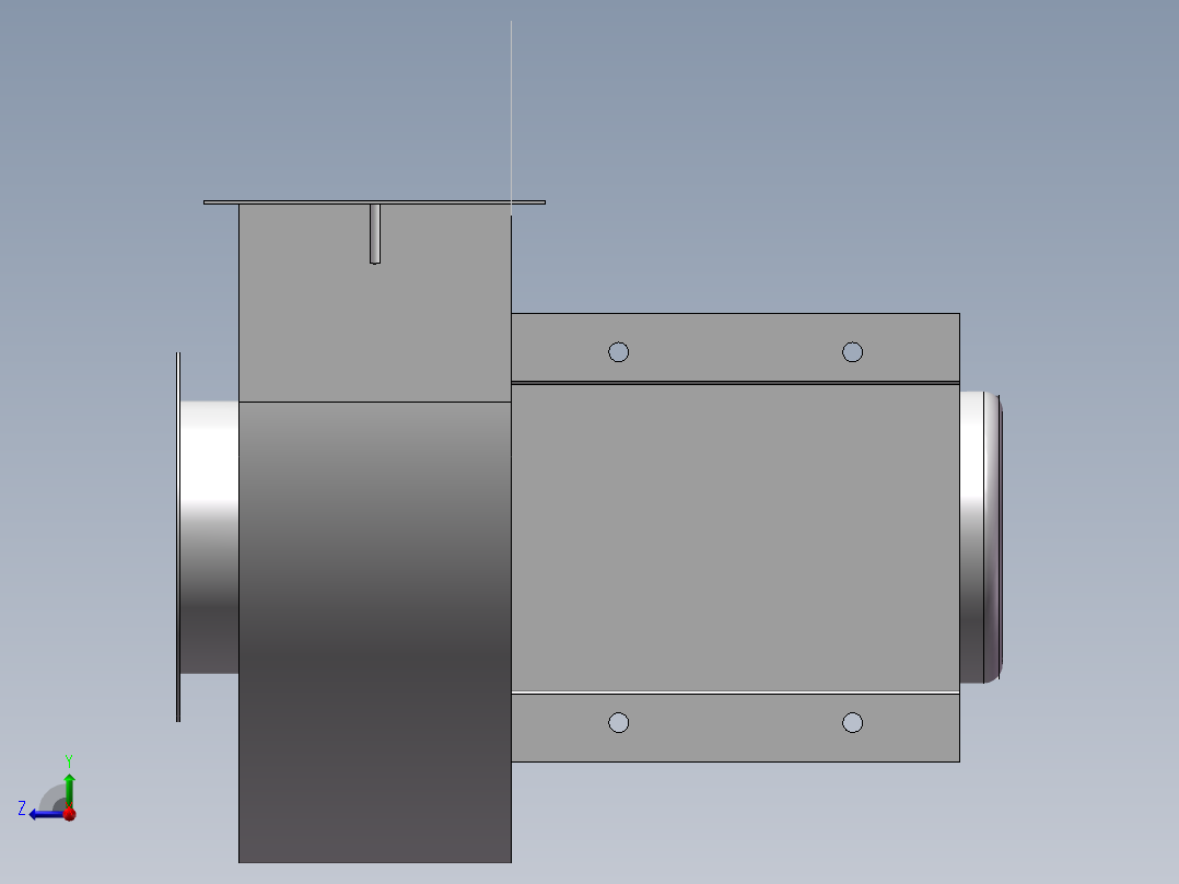 DZ200 0度鑫风风机右视图