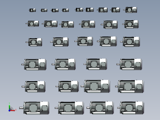 YVPYVF2变频电机B3型模型合集