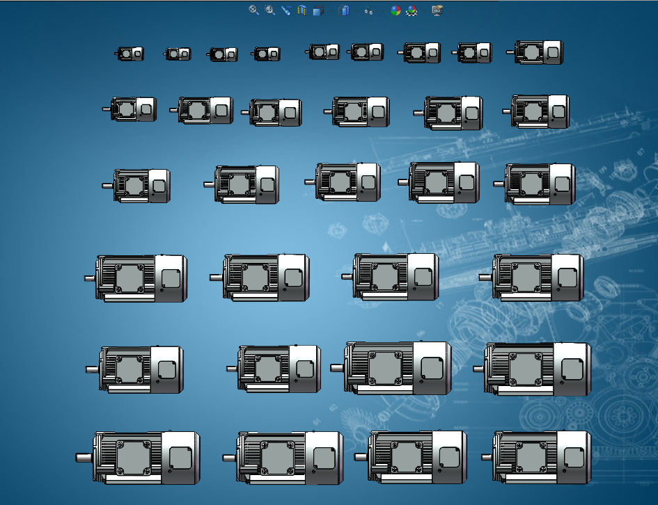 YVPYVF2变频电机B3型模型合集
