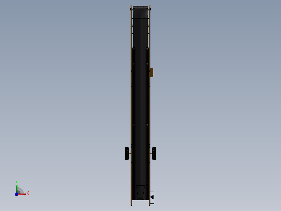 倾斜皮带运输机前视图