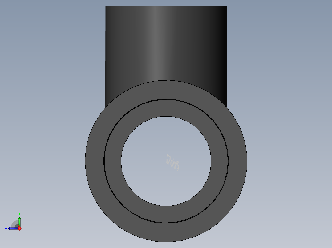 PVC管件-1x0.5 R-Tee后视图