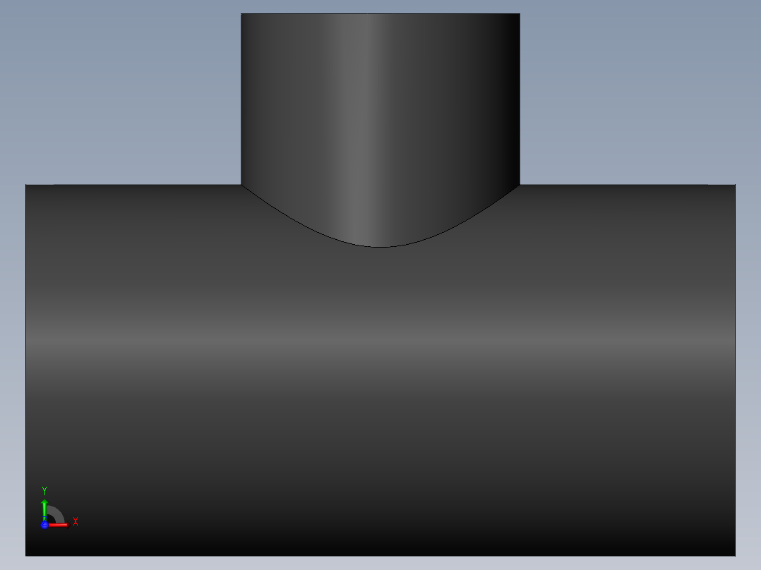 PVC管件-1x0.5 R-Tee右视图