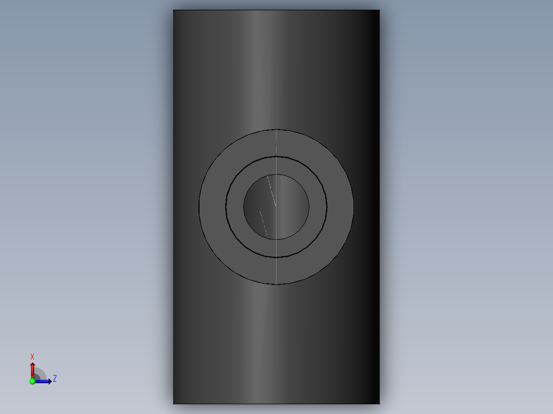 PVC管件-1x0.5 R-Tee俯视图