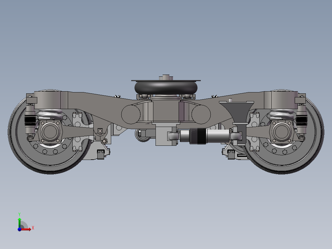 CRH2动车转向架系统 1207527前视图