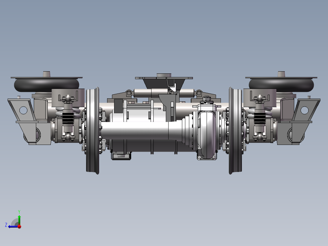 CRH2动车转向架系统 1207527右视图