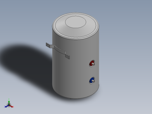 锅炉式电热水器正等轴测缩略图