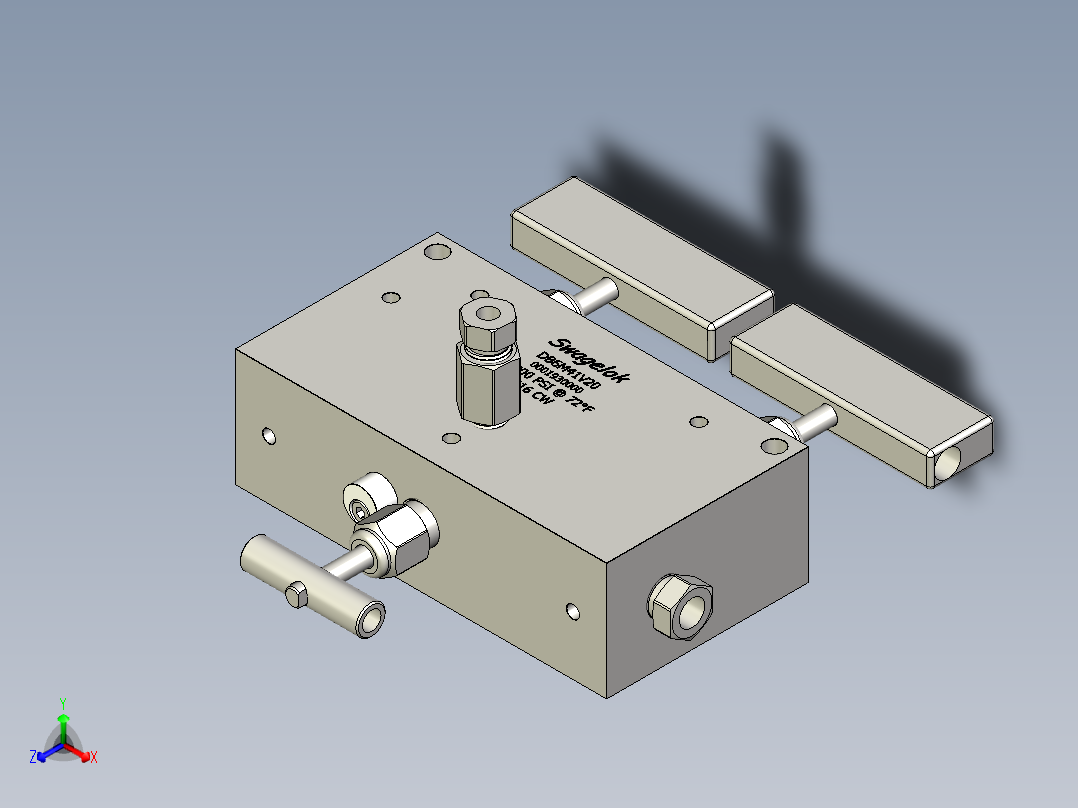 高压歧管正等轴测图