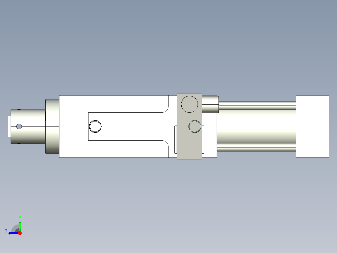 德克斯TUNKERS气缸数模SZK_40_A02_T12右视图