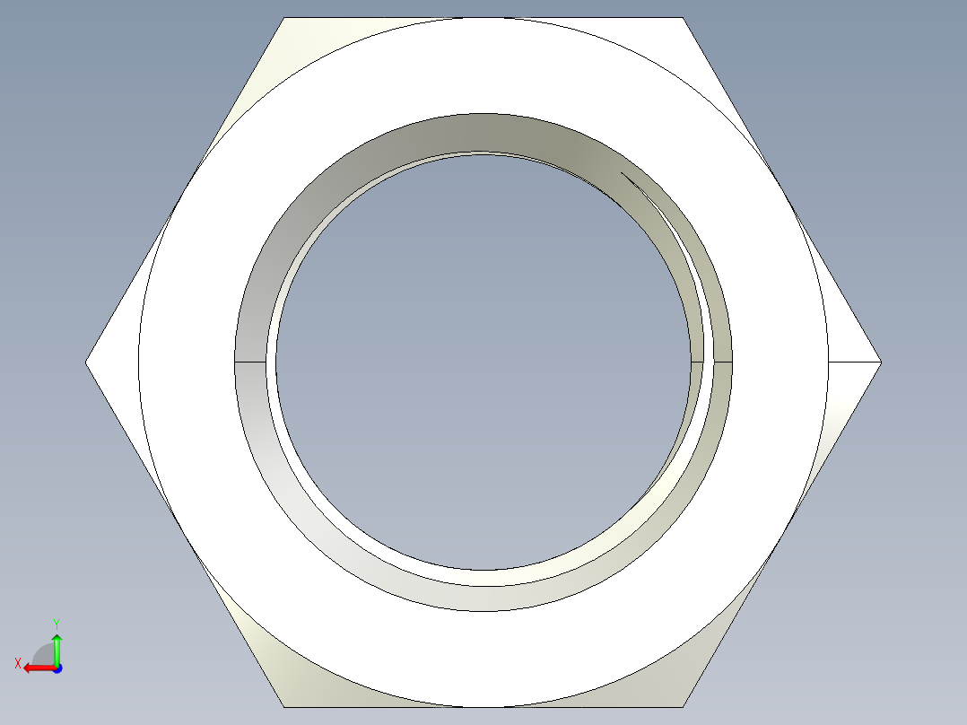 DIN 934 螺母-M68 Nut.STEP后视图