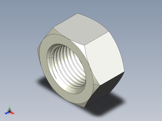 DIN 934 螺母-M68 Nut.STEP正等轴测缩略图