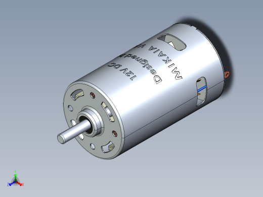 12v直流电机正等轴测缩略图