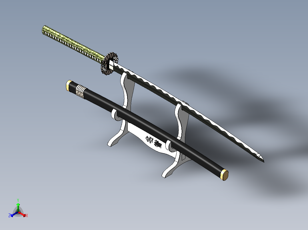 剑、宝剑(120)正等轴测图