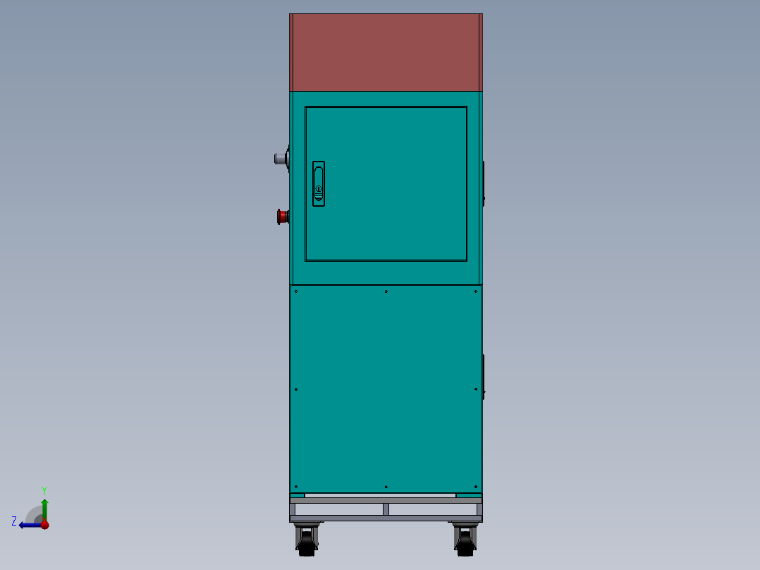 快递打包压缩机（sw18可编辑+工程图）右视图