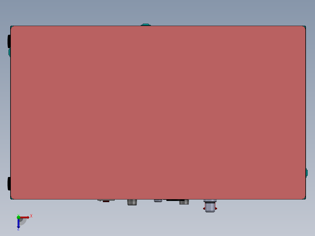 快递打包压缩机（sw18可编辑+工程图）俯视图