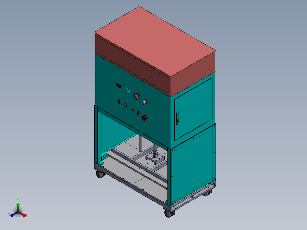 快递打包压缩机（sw18可编辑+工程图）正等轴测图