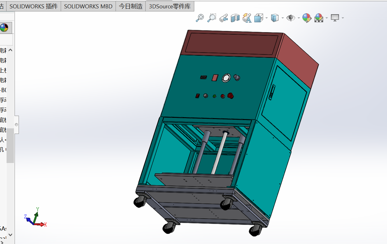 快递打包压缩机（sw18可编辑+工程图）
