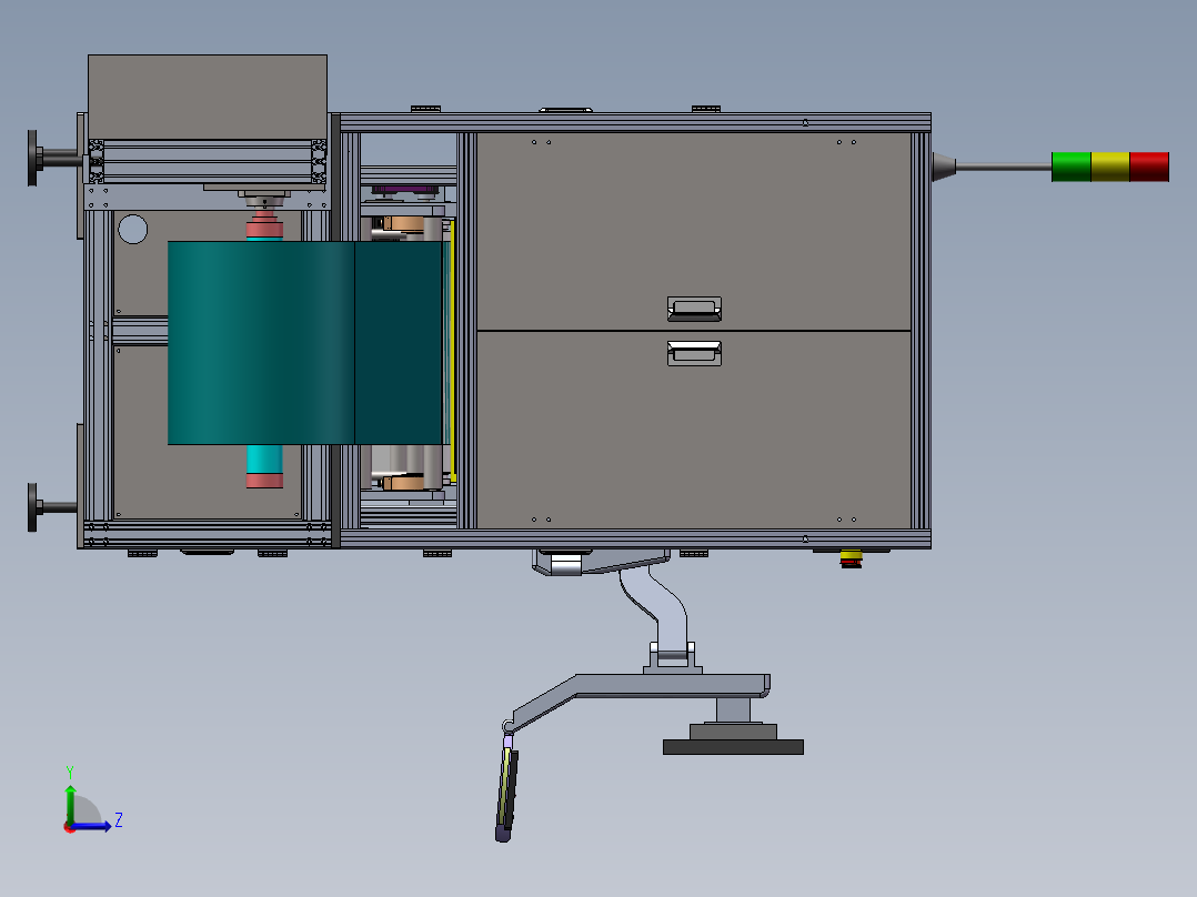 CCD卷绕检测机sw18可编辑左视图