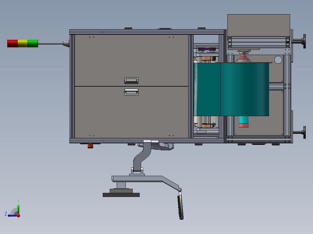 CCD卷绕检测机sw18可编辑右视图