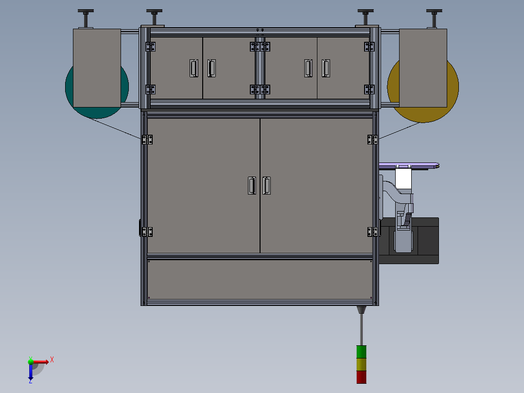CCD卷绕检测机sw18可编辑俯视图