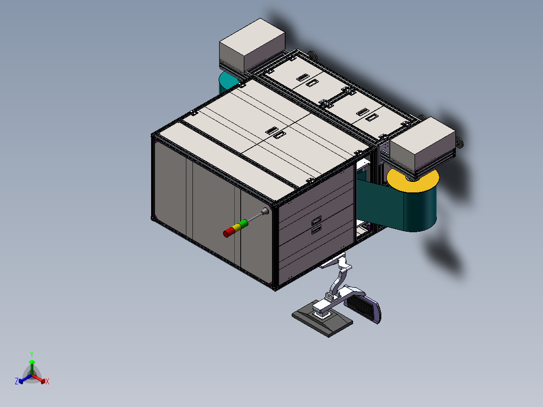 CCD卷绕检测机sw18可编辑正等轴测图
