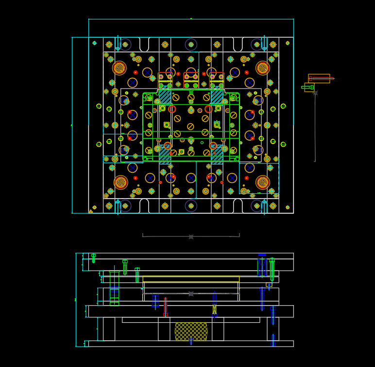 笔记本C壳面板拉深成型模具设计图