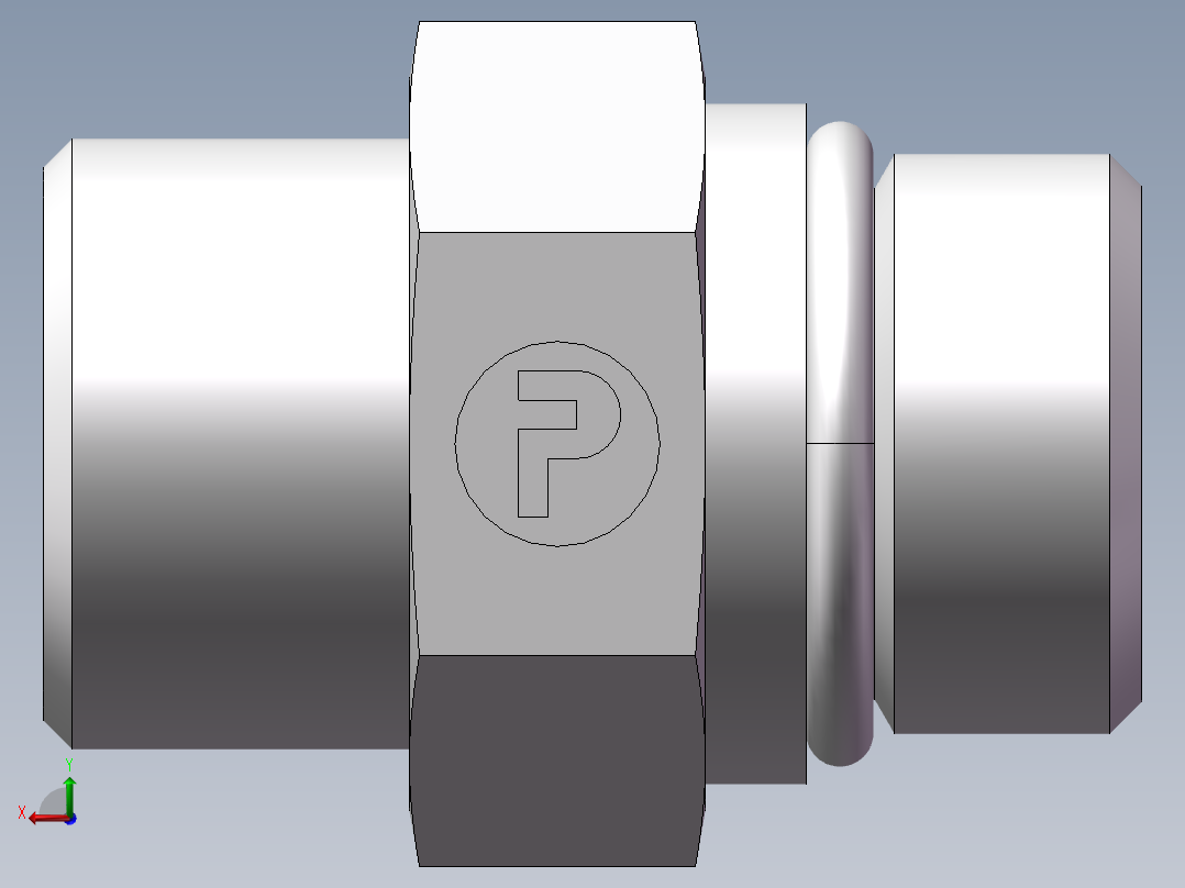 美制O圈密封接头、1DO-20-08后视图