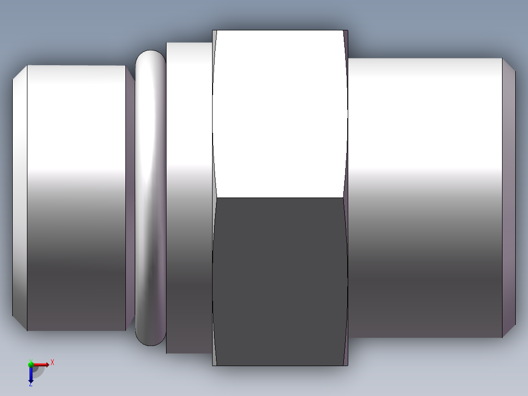 美制O圈密封接头、1DO-20-08俯视图