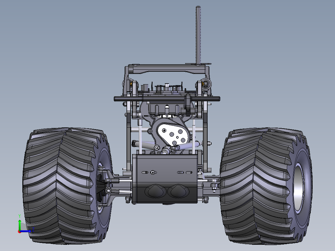 遥控车底盘左视图
