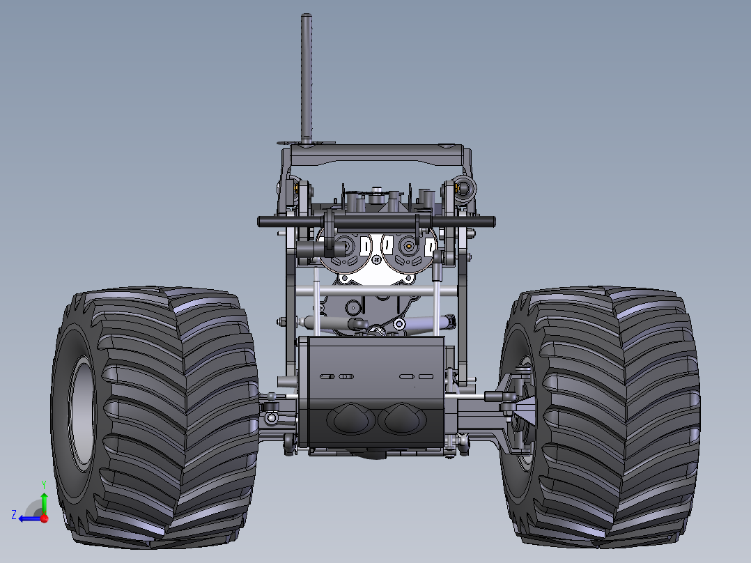 遥控车底盘右视图