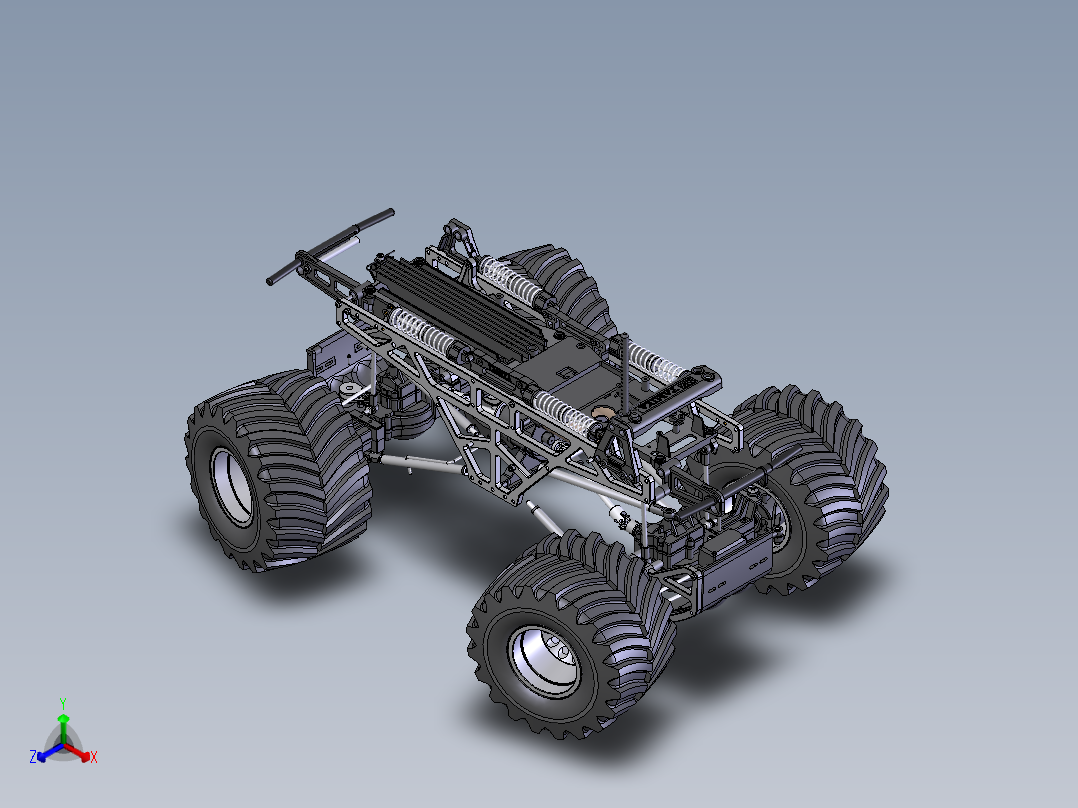 遥控车底盘正等轴测图