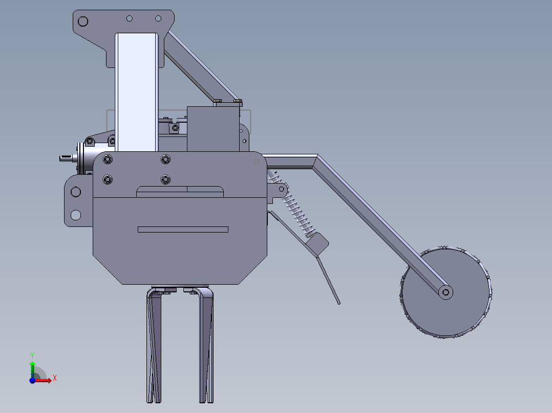 立轴转齿式旋耕机sw24可编辑前视图