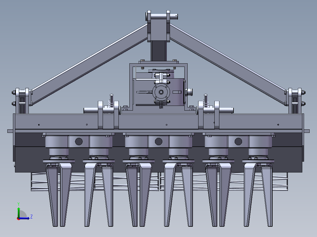 立轴转齿式旋耕机sw24可编辑左视图
